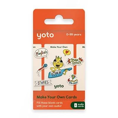 Image of Yoto Make Your Own Cards 5 Blank Audio for Use with Kids Player &amp; Mini Bluetooth Speaker, Play Audiobook Stories Music Radio Podcasts Learning Activities, Fun Gift Children All Ages