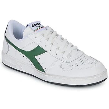 Image of Diadora Magic Basket Icona Unisex Trainers, Size: 6, Vert/blanc Leather/synthetics