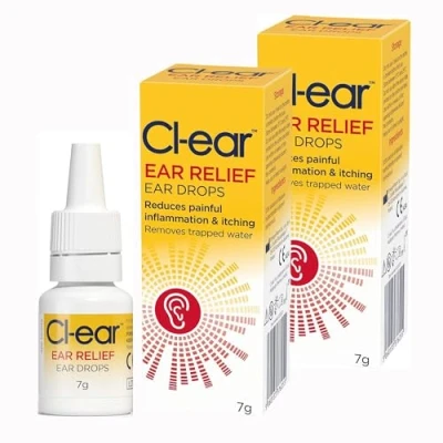 Image of Cl Ear Relief Drops Easy Squeeze Bottle for Itchy Soothing, Trapped Water, Swimmer&#039;s Ear, Outer Ache, Blocked Solution Expert Care, Audiologist Recommended 14g (2 Pack)