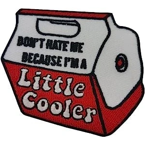 Image of Don&#039;t Hate Me Because I&#039;m a Little Cooler Embroidered Patch Iron On Sew Words DIY Accessory Punk Skull Cool Patches for Backpacks Jackets Clothes