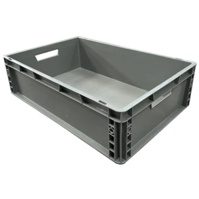 Image of Recycled Plastic ECO Euro Stacking Industrial Storage Containers Boxes Crates! (30 Litre 60 x 40 17cm)
