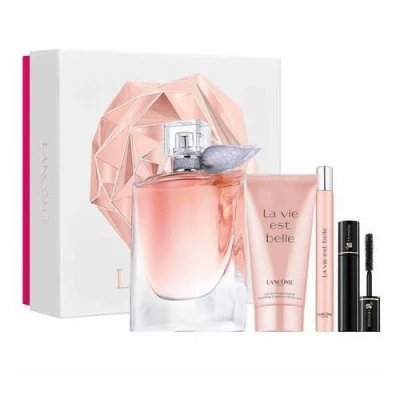 Image of Lancôme La Vie Est Belle Gift Set 100ml EDP + 50ml Body Lotion 10ml 2ml Hypnose Mini Mascara