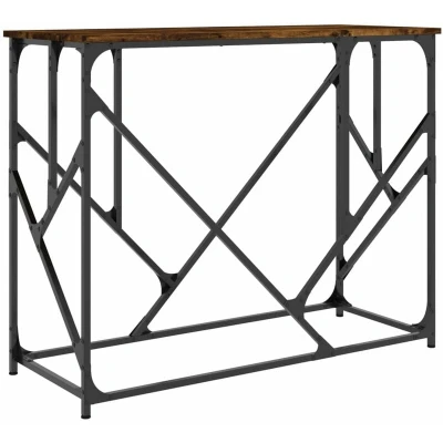 Image of vidaXL Console Table Smoked Oak 100x40x80 cm Engineered Wood