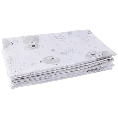 Image of Italbaby 3 Piece Fantasy Cot Sheet, Grey, Multi Color, One Size