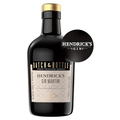 Image of Batch &amp; Bottle Hendrick&#039;s Gin Martini Ready to Drink Cocktails, 50cl, 35% ABV (6 serves per bottle)