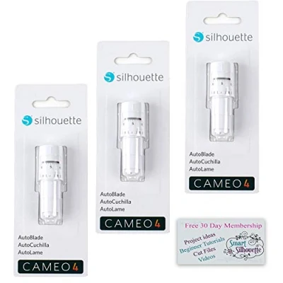 Image of Silhouette AutoBlade 2 Pack of 3 Blades for Use with Cameo 4 a 30 Day Trial to Smart