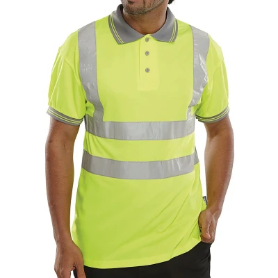 Image of POLO SHIRT SHORT SLEEVED SATURN YELLOW L
