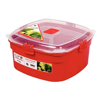 Image of Sistema Microwave Steamer Container 2.4Ltr Removable colander for perfectly steamed food.
