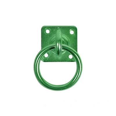 Image of Perry Equestrian No.550 Swivel Tie Ring on Plate 50mm x Green