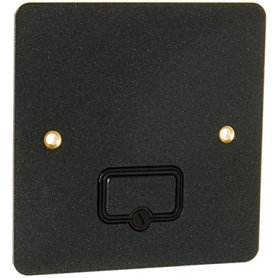 Image of MK Edge K14948LBKB 13A Double Pole Unswitched Connection Unit Lustrous Black