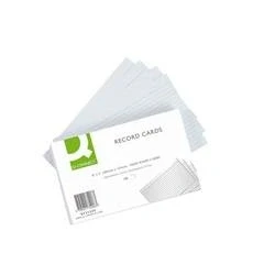 Image of Q Connect Record Card 203x127mm Ruled Feint White (100 Pack) KF35206