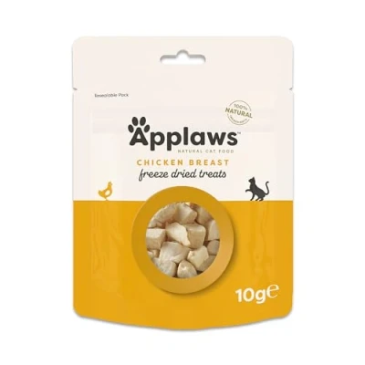 Image of Applaws 100% Natural Freeze Dried Cat Treat, Chicken Breast, Grain Free Healthy Snacks 12x10g