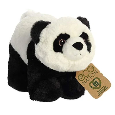 Image of Aurora, 35012, Eco Nation, Panda, 9In, Soft Toy, Black &amp; White