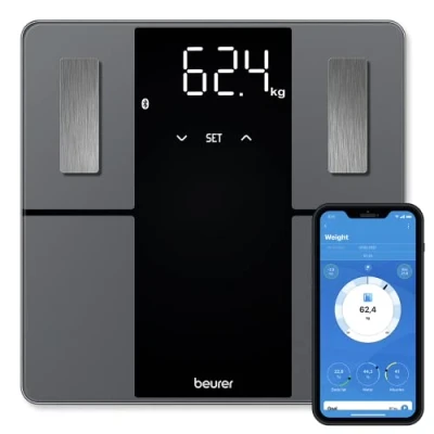 Image of Beurer BF500 body analysis Scale Digital Bathroom with precise full Bluetooth Smart app connection 180kg weight capacity