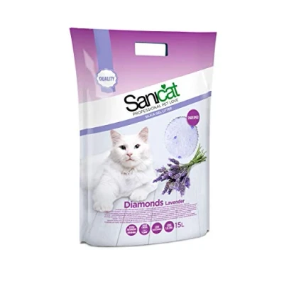 Image of Sanicat Diamonds Lavender Silica Gel Cat Litter, 7.1 kg