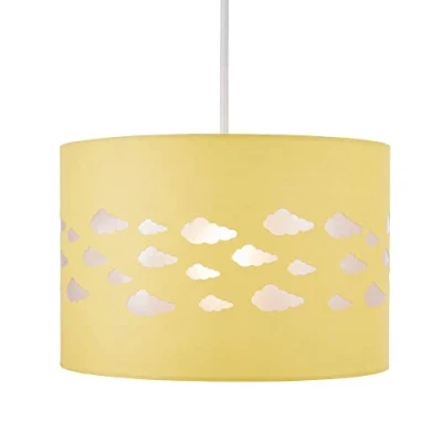 Image of Litecraft Glow Light Shade 30cm Easy Fit Clouds Lampshade Ochre