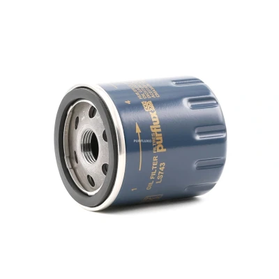 Image of AM101054, AM105555, AM107423 Oil Filter PURFLUX LS743 Spin on TOYOTA: Yaris I Hatchback, Aygo, CITROËN: C1 II, FIAT: Sedici