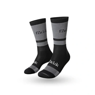 Image of Fizik Off Road Cycling Socks, Grey/Black, Large Size (44 47)