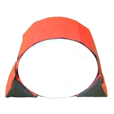 Image of Church Products UK Dog Agility Training Tunnel Sandbags Adjustable (60cm 80cm) Indoor Outdoor Apparatus UV PVC (Red/Black) *Tunnel Not Included*