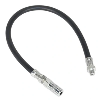 Image of Sealey Rubber Delivery Hose with 4 Jaw Connector Flexible 450mm 1/8&quot;BSP Gas