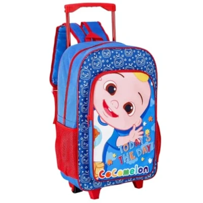 Image of CoComelon Kids Travel Trolley Cabin Bag with Wheels and Pull up Handle