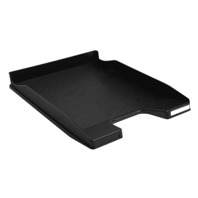 Image of Exacompta Ref 11414D ECOBlack Letter Tray Combo Mini 347 x 255 38mm in Size, Suitable for A4 Documents, Stackable with Others, Holds Approx. 250 Sheets Black