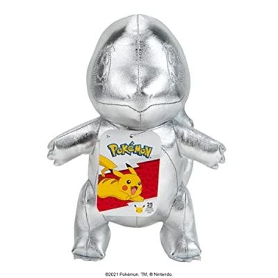 Image of Pokémon PKW0238 674 EA Pokemon 25th Celebration 8&quot; Silver Charmander Plus, Sliver