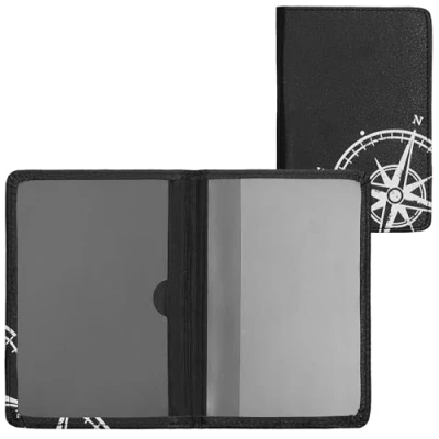 Image of kwmobile Registration and Insurance Holder Car Document for Vehicle Documents Cards PU Leather with Design White/Black