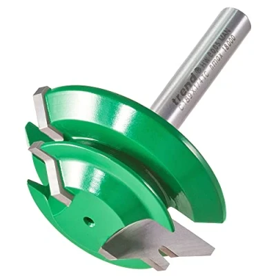 Image of Trend CraftPro Small Mitre Lock Jointing Router Cutter, 1/4 Inch Shank for 8mm to 12mm Timber Thickness, Tungsten Carbide Tipped, C189X1/4TC