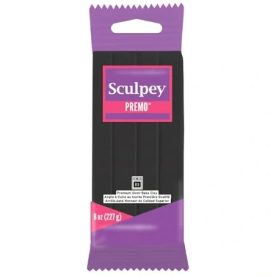 Image of Polyform Premo Sculpey Polymer Clay 8 oz, Black, Pack of 1