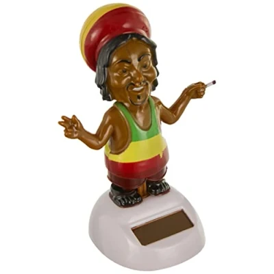 Image of Puckator Rasta Novelty Solar Pal Home Office Table Desk Dashboard Car Decor Decoration Gift Ideas Gifts For Teenage Old Boy Girl Dad Mums Powered KIds Toys Toy Figure Figures