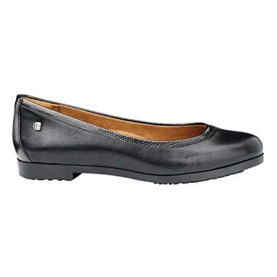 Image of Shoes for Crews Reese Women Black Comfortable Working Shoe, Padded Insole, Slip Resistant Outsole, Classic Office Style, Leather, OB E SRC