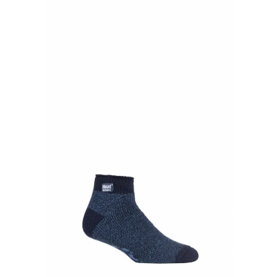 Image of Mens 1 Pair SOCKSHOP Slipper Heat Holders Thermal Ankle Socks Navy 6 11