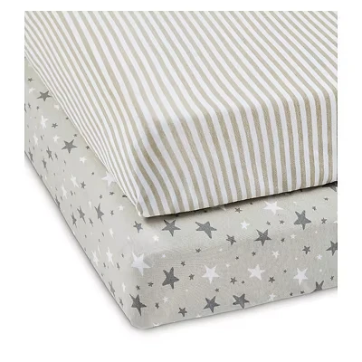 Image of Ickle Bubba Fitted Cotbed Sheets Cosmic Aura 2 Pack