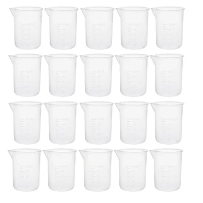 Image of 20 PCS 50ml Plastic Mixing Cup Measuring Cups, Jugs Transparent Reusable for Resin Paint Stain Epoxy