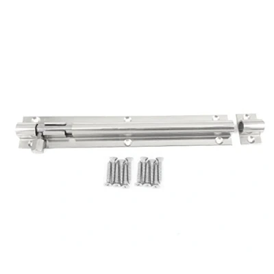 Image of Door Barrel Bolt Slide Straight Lock 152x25mm in Polish Chrome
