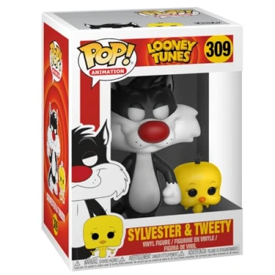 Image of Funko POP! Animation Looney Tunes Sylvester Cat &amp; Tweety Collectable Vinyl Figure Gift Idea Official Merchandise Toys for Kids Adults TV Fans Model Collectors and Display