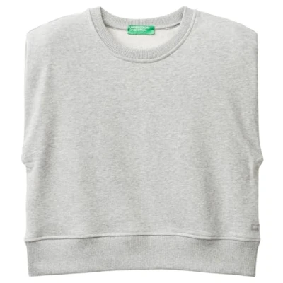 Image of United Colors of Benetton Women&#039;s Jersey S/M 3u0SD108Q Sweatshirt, Grey Melange Medium 501, M
