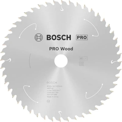 Image of Bosch Professional Circular Saw Blade Standard (for Wood, 184 x 20 1.6 mm, 48 teeth; Accessories: Cordless Saw)
