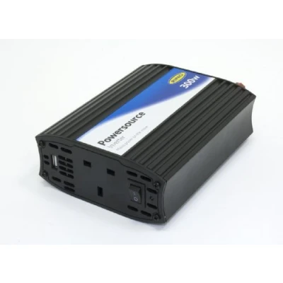Image of Ring RINVU300 Powersource 300w Inverter with USB Power Car DC 12V to 230V AC Single 2.1A and Van Supply for laptops, smart phones, tablets more