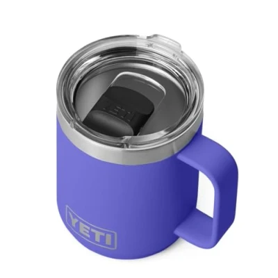 Image of YETI Rambler Mug, Vacuum Insulated Stainless Steel Stackable Mug with Magslider Lid, Ultra Marine Violet, 10 oz (296 ml)