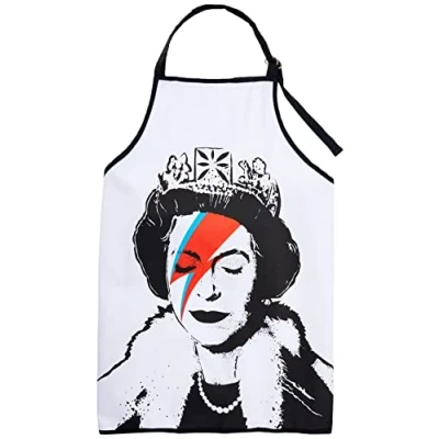 Image of Groovy GR92248 Brandalised Apron, Polyester, Multicolour