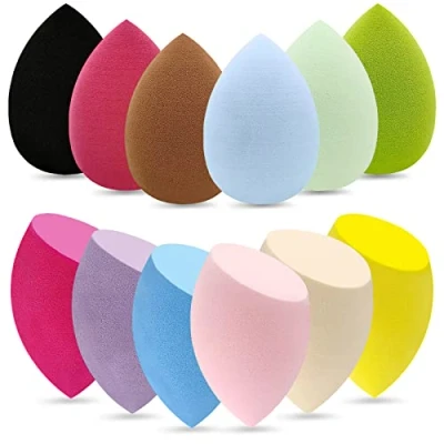 Image of 12 Pieces Professional Makeup Sponge Set,Latex Free Flawless Soft Setting Face Puffs,Multicolor Beauty Blender Cosmetic Applicator for Powder,Liquid,Facial Tools