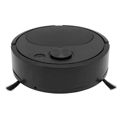 Image of Luqeeg Robot Vacuum Cleaner, USB Charging Smart Sweeping Robot, Strong Suction Sweeper with Automatic Avoidance for Wooden Flooring, Low Pile Carpet, Pet Hair, Marble and Tile (Black)