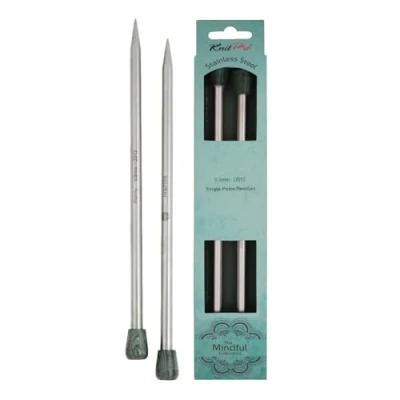 Image of KnitPro Mindful Single Pointed Needles 40cm 9.00mm 3pcs