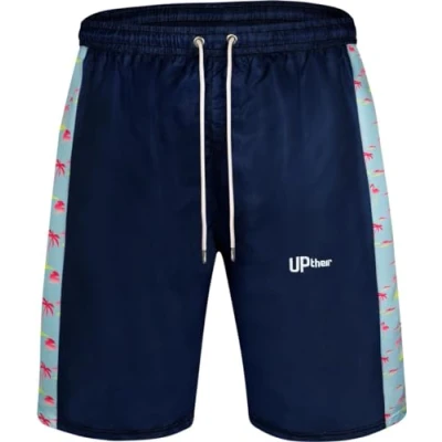 Image of Uptheir Mens Castor Flamingo Side Panel Swim Shorts Blue 6XL