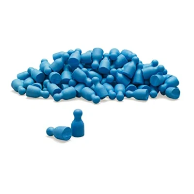 Image of Wissner® Active Learning Set of 100 Toy Figures/Halma cones in Blue 24 x 12 mm RE Wood®