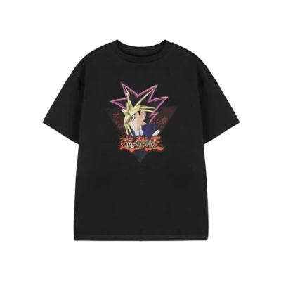 Image of Vanilla Underground Yu Gi Oh! Yugi MUTO Boys Black Graphic Tee Short Sleeve Anime T Shirt Japanese Logo Crew Neck Casual Top Trading Card Game Fan Merchandise