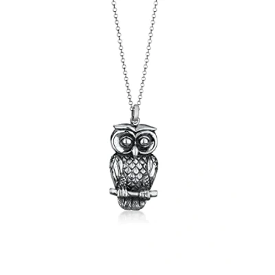 Image of Elli Necklace Eule Trend Vintage 925 Sterling Silber