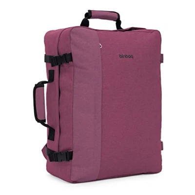 Image of Blnbag M3 Cabin Size Backpack, Easyjet Hand Luggage Travel Backpack with Laptop Compartment 17 Inch, Convenient Packing Like Suitcase, 35 Liters, Burgund